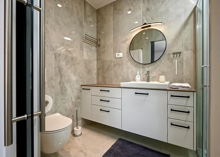 Penthouse Z Basenem I Widokiem Na Morze 公寓